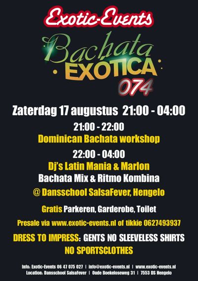 Bachata Exotica 074: Exotic Party Services te Hengelo