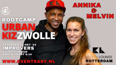 4 hour Bootcamp URBAN KIZ Improver 1 met Kizomba Lounge: Event Easy te Zwolle