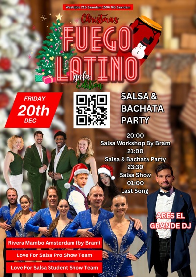 Fuego Latino Christmas Gala Edition | Workshop & 3 shows: Love For Salsa te Zaandam