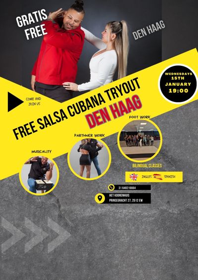 Free TryOut Salsa Den Haag Cuban style: salsamania.nl te Rotterdam