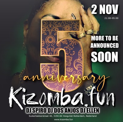 Kizomba.fun 5 years anniversary celebration: Valdemar Do Rosário Adrião te Hoogvliet Rotterdam