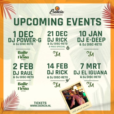 Muevalma NIEUWJAAR Special, Dj's Deep & Reto, workshop: Esencia Dance Studio te Hilversum