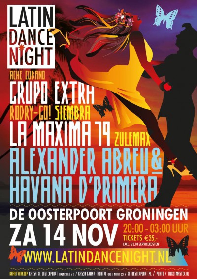 De line-up voor de 22e editie van de Latin Dance Night is compleet.