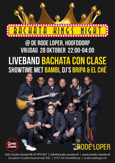 Bachata Kings Night met Bachata con Clase.